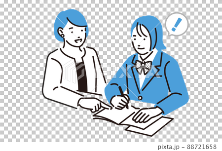 人物 学習塾で勉強をする高校生の女の子 88721658