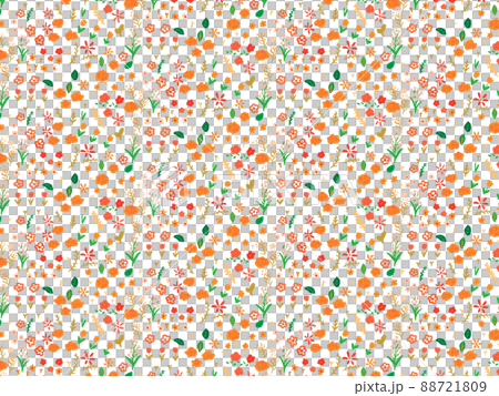 Red Spring Pattern Background Red spring floral seamless pattern transparent... - Stock Illustration ...