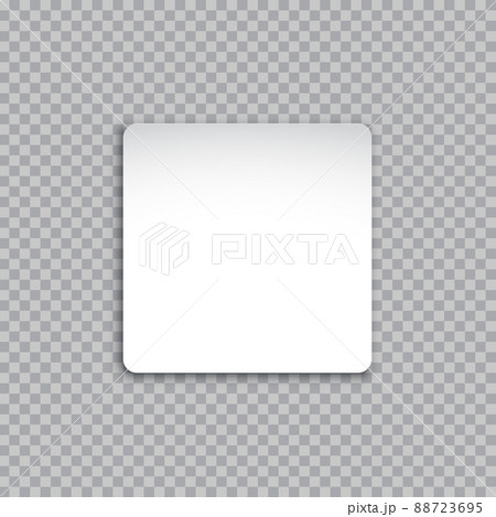 Vector white square sticker isolated on...のイラスト素材 [88723695] - PIXTA