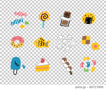 おやつイラストいろいろ アタリケイ(罫線なし) おやつイラストいろいろ アタリケイ(罫線なし) 88723900