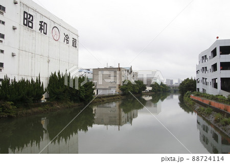 菖蒲川（菖蒲橋より下流を望む） 88724114