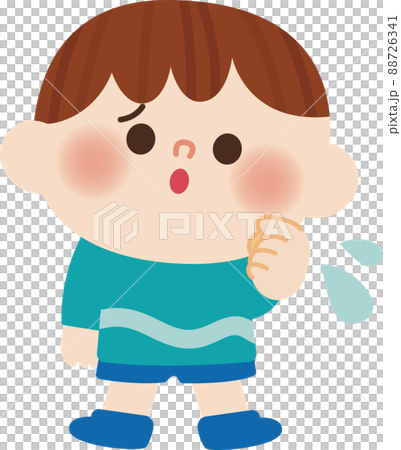 困った男の子のイラスト 88726341