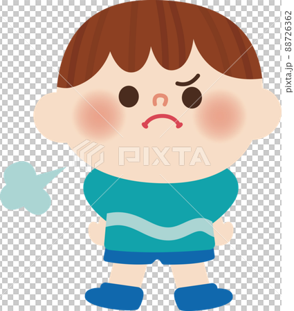 一個憤怒的男孩的插圖 88726362