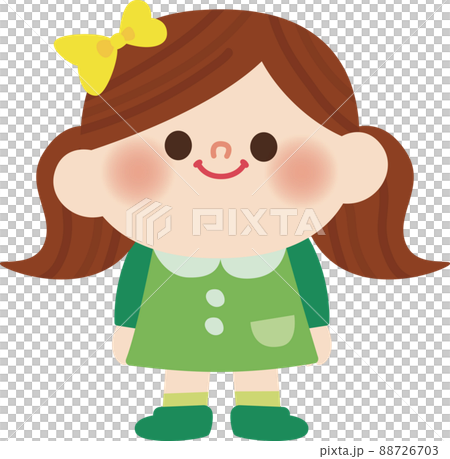 一個微笑的女孩的插圖 88726703