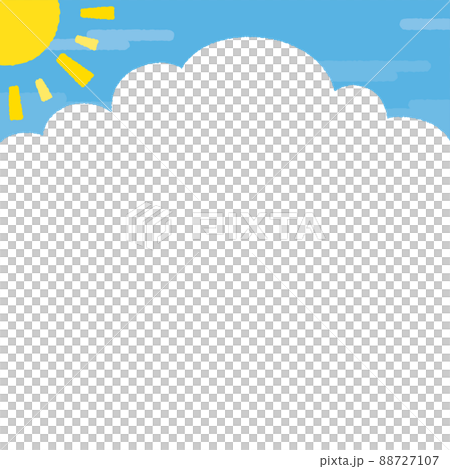 夏天天空背景太陽和雷雨雲廣場 88727107