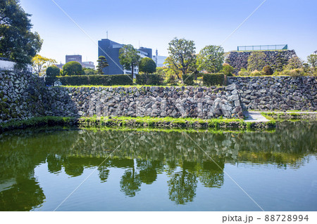 府内城趾と大分市役所庁舎 府内城趾と大分市役所庁舎 88728994