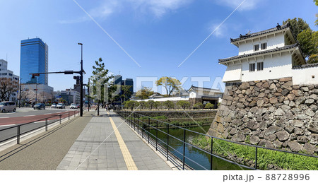 府内城趾と大分市役所庁舎 府内城趾と大分市役所庁舎 88728996