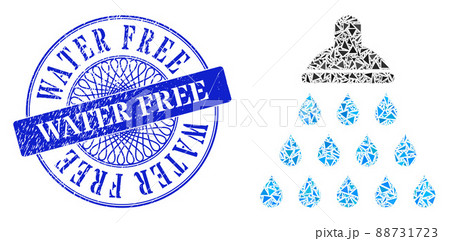 Textured Water Free Seal and Triangle Shower Mosaic 88731723