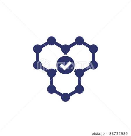 polymer icon with a molecule 88732986
