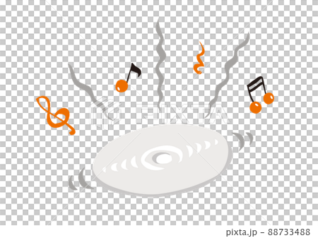 デザインの小ネタ　激レア！　かわいいCDと音符のイラスト 88733488