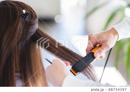 美容室　美容院　美容師　ヘアセット 88734397
