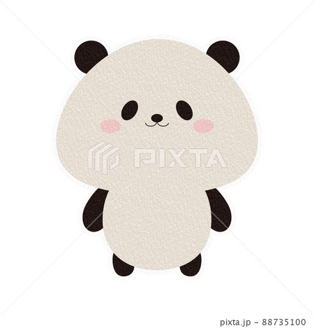 かわいいパンダの二頭身全身アイコン イラスト素材のイラスト素材