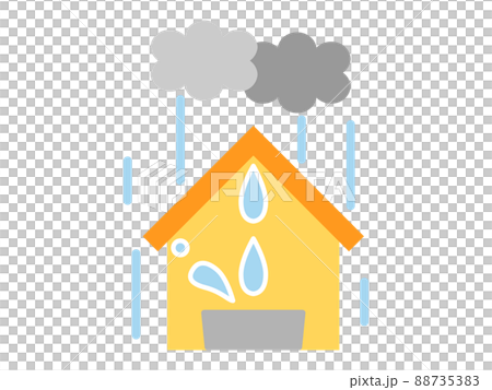 雨漏りをイメージしたイラスト 88735383