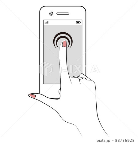 スマホ操作をする手 スマホ操作をする手 88736928