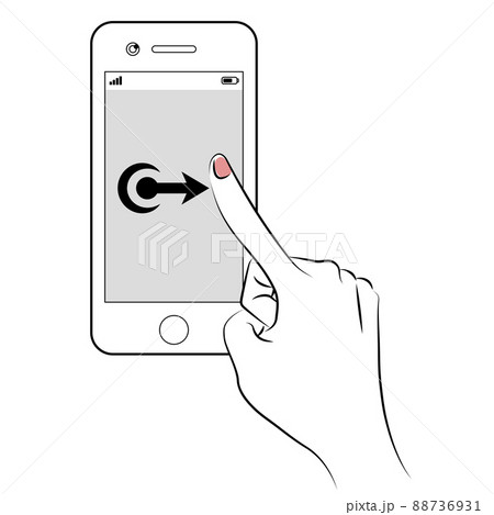 スマホ操作をする手 88736931