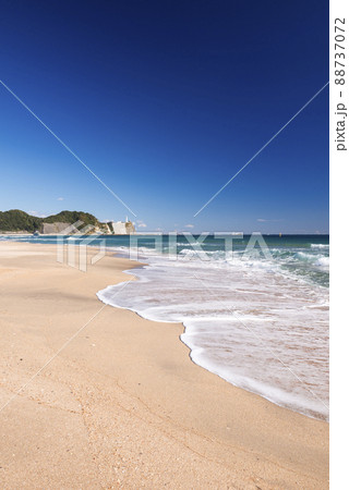 豊間海岸海水浴場から塩屋岬灯台 88737072