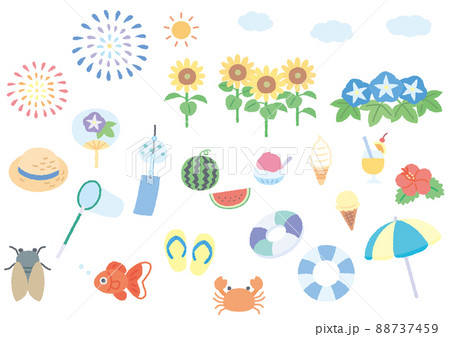 夏のイラスト 88737459