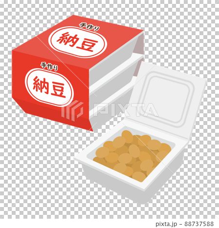 Illustration of natto in a pack of 3 88737588