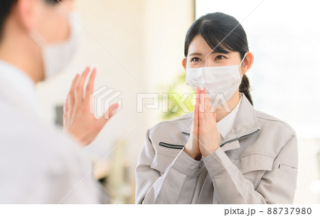 マスク　エチケット 88737980