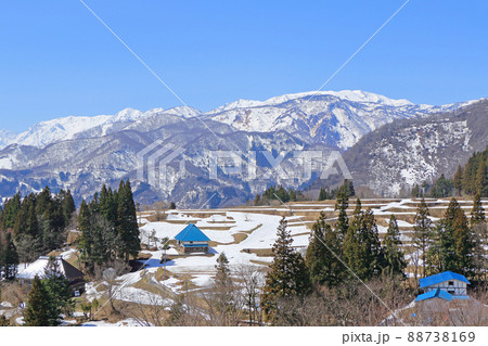 信州小谷村　雪どけの春 88738169