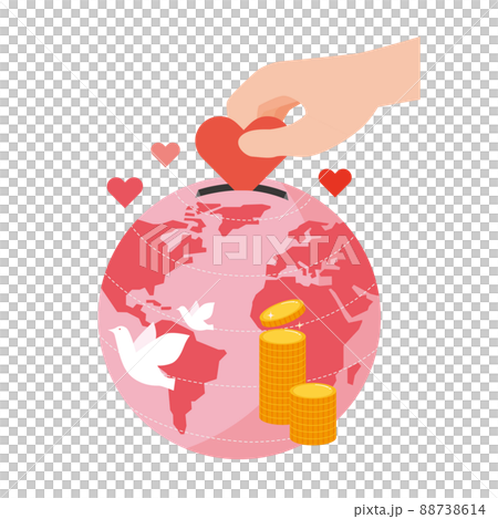 重視地球的籌款捐款的形像說明 88738614