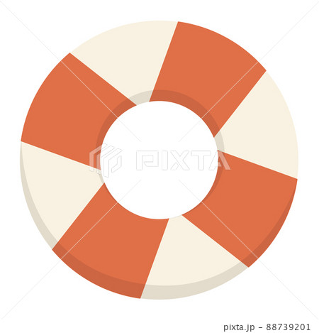 赤と白色の浮き輪のイラスト 88739201
