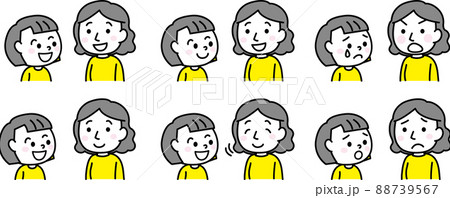 会話するこどもと大人 女の子 女性 のイラスト素材