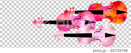 Illustration designing a red or pink violin 88739706