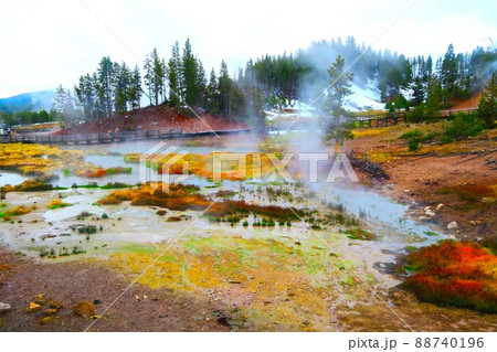 イエローストーン国立公園のマッドボルケーノ 88740196