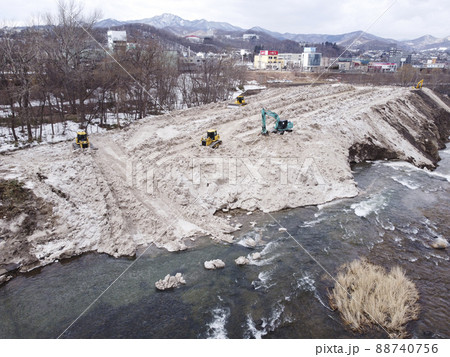 雪堆積場の様子（空撮） 88740756