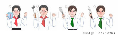 4人のレストランスタッフ 4人のレストランスタッフ 88740963