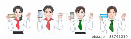 4人のレストランスタッフ 88741059