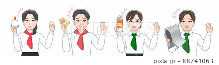 4人のレストランスタッフ 88741063