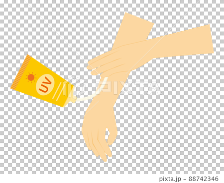 Sunscreen cream skin care illustration 88742346