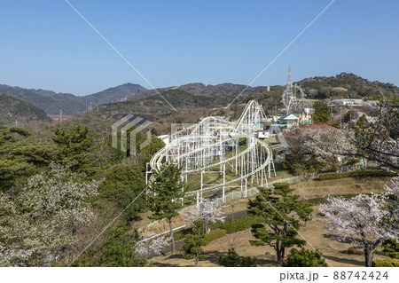 青空を背に桜咲く春のかみねレジャーランド 青空を背に桜咲く春のかみねレジャーランド 88742424