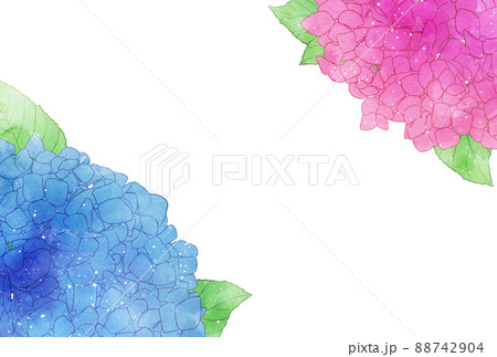 背景素材_水彩風_紫陽花 88742904