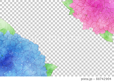 背景素材_水彩風_紫陽花 88742904