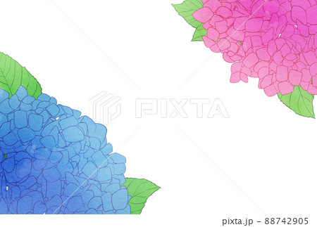 背景素材_水彩風_紫陽花 背景素材_水彩風_紫陽花 88742905