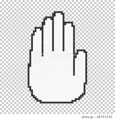 STOP hand sign pixel art STOP hand sign pixel art 88743150