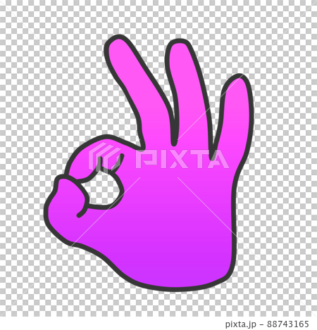 OK手勢（紫色） 88743165