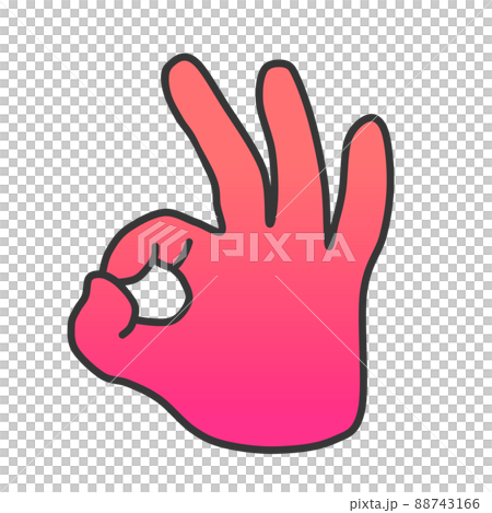 OK手勢(紅色) OK手勢(紅色) 88743166