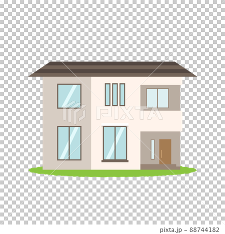 房屋建造的獨戶住宅插圖素材 房屋建造的獨戶住宅插圖素材 88744182