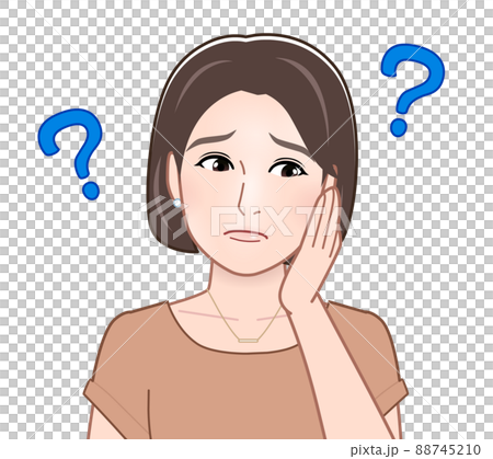 考え事をしている女性 考え事をしている女性 88745210