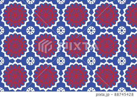 Damask seamless pattern background 88745428