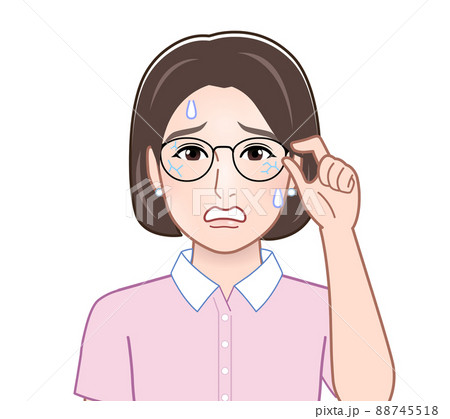 メガネが割れた人 88745518