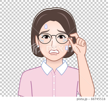 メガネが割れた人 88745518
