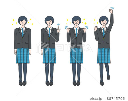 学生 全身 女性02 88745706