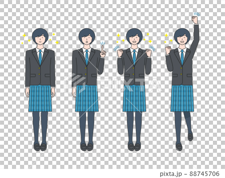 学生 全身 女性02 88745706