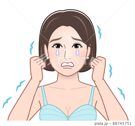 震えながら泣いている人 88745751