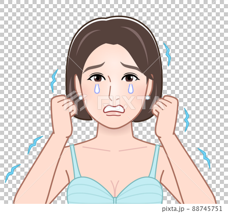 震えながら泣いている人 88745751